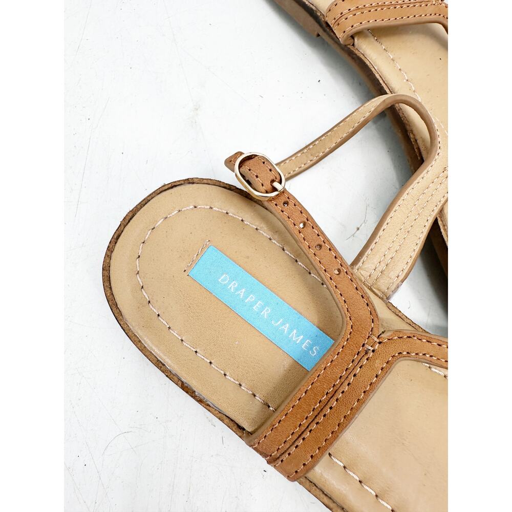 Draper James Jenna Vegan Leather T Strap Medallion Sandal Flats 10 - Picture 3 of 3